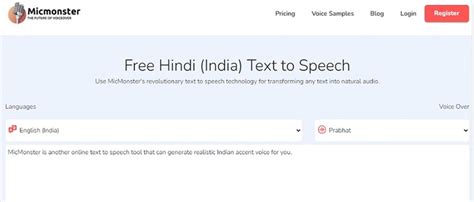 ai text to speech indian accent